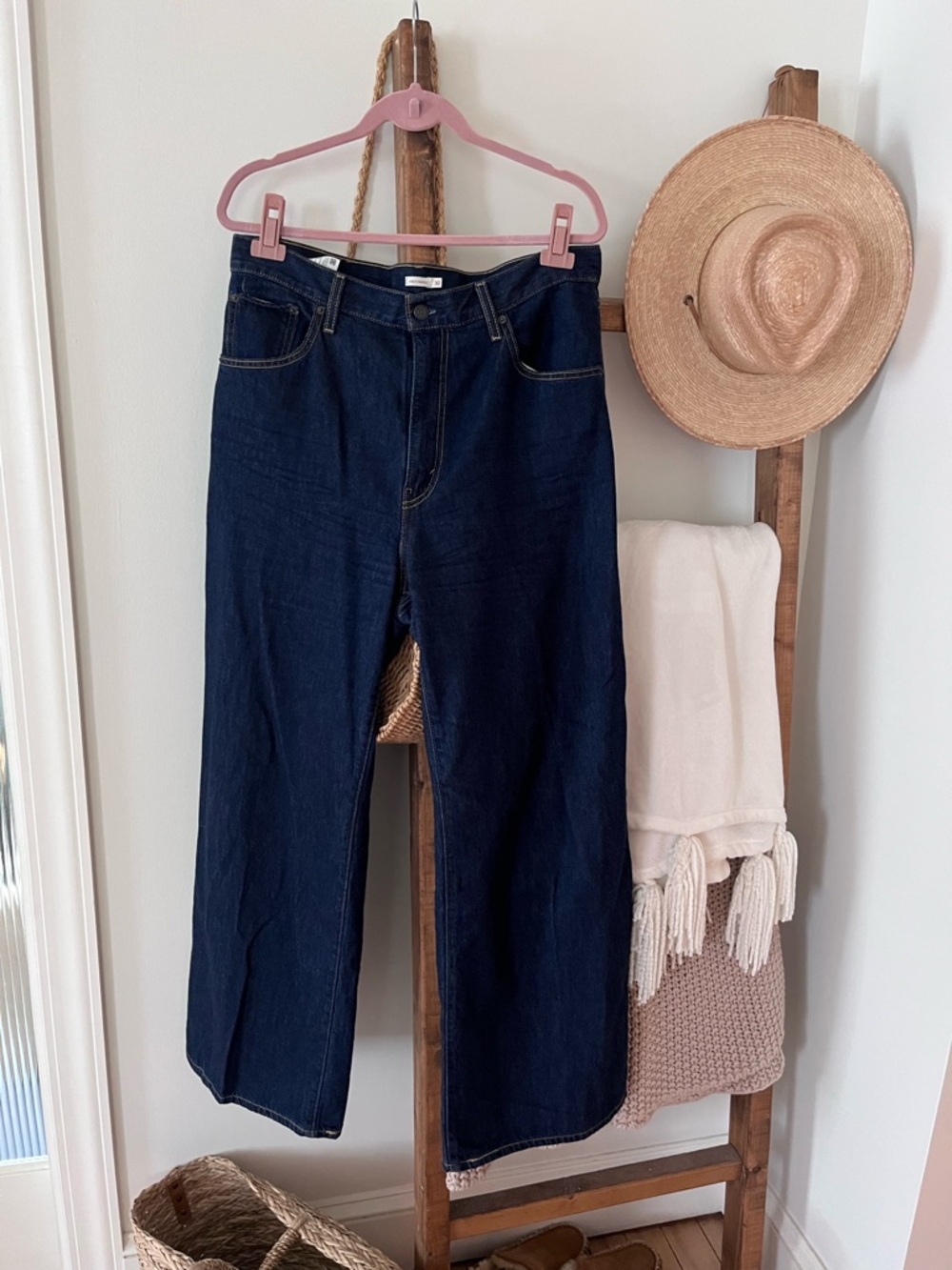 Cinch wide Leg High-Rise Wide Leg Jeans - Dark Blue